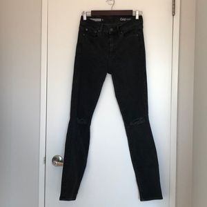 Black denim jeans